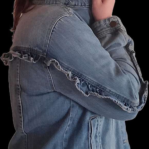 DENIM ruffle jacket - Picture 7 of 8